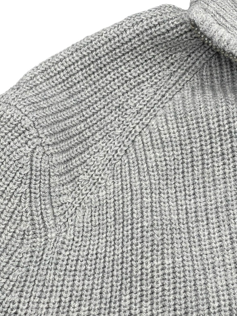 BANANA REPUBLIC Men's Light Gray Zip Mock-Neck Sweater Men’s Medium - Picture 6 of 8